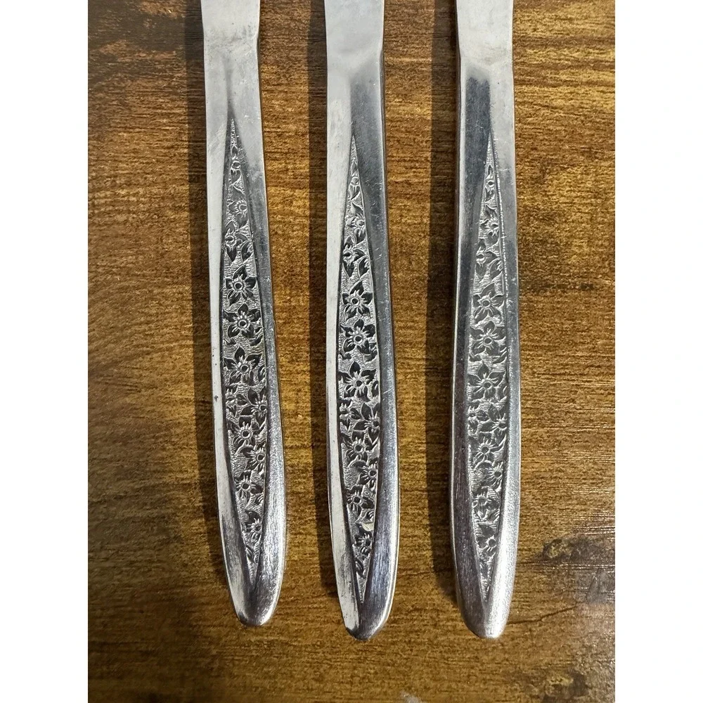 customcraft stainless knife Lot Of 3 Knives Vintage Cottage Core Dinner